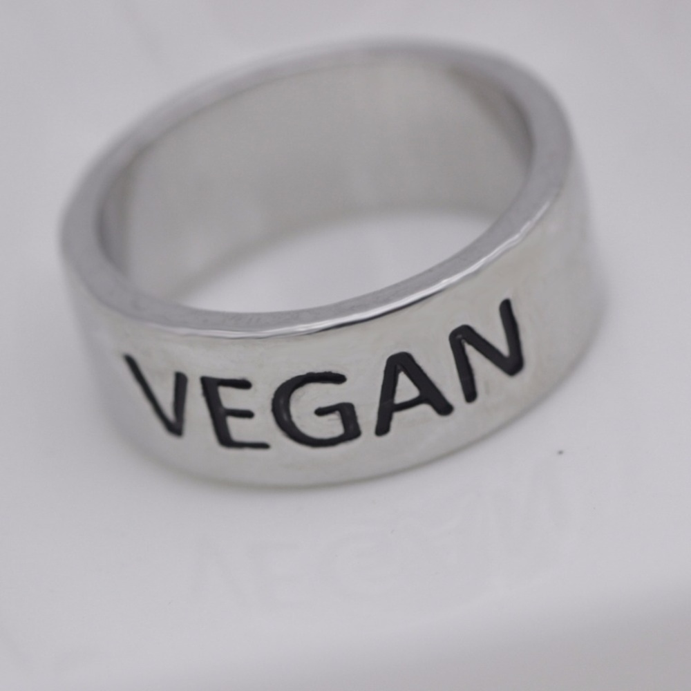 Vegan Stainless Steel Statement Ring